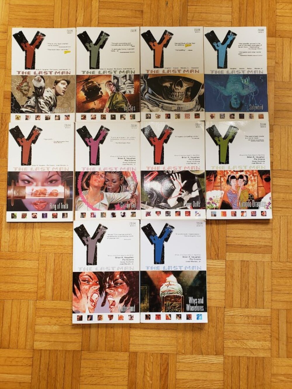 Y The Last Man Volumes 1-10 COMPLETE SET Paperback Graphic Novel Vertigo